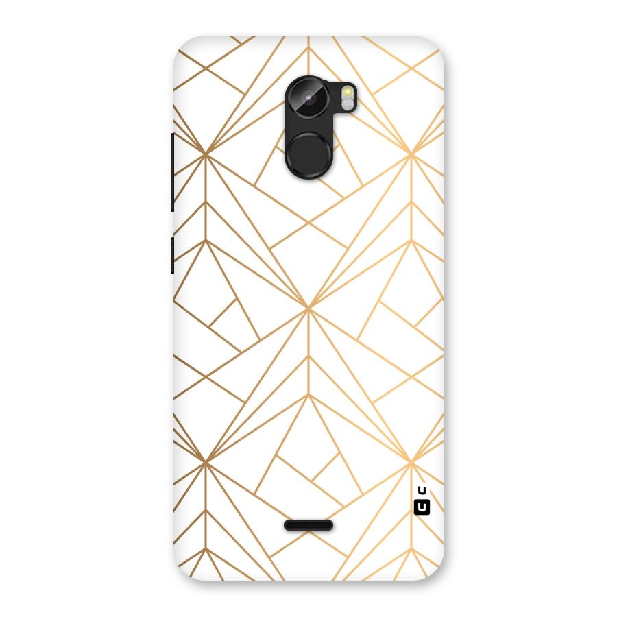 White Golden Zig Zag Back Case for Gionee X1