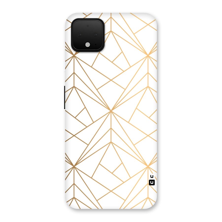 White Golden Zig Zag Back Case for Google Pixel 4 XL