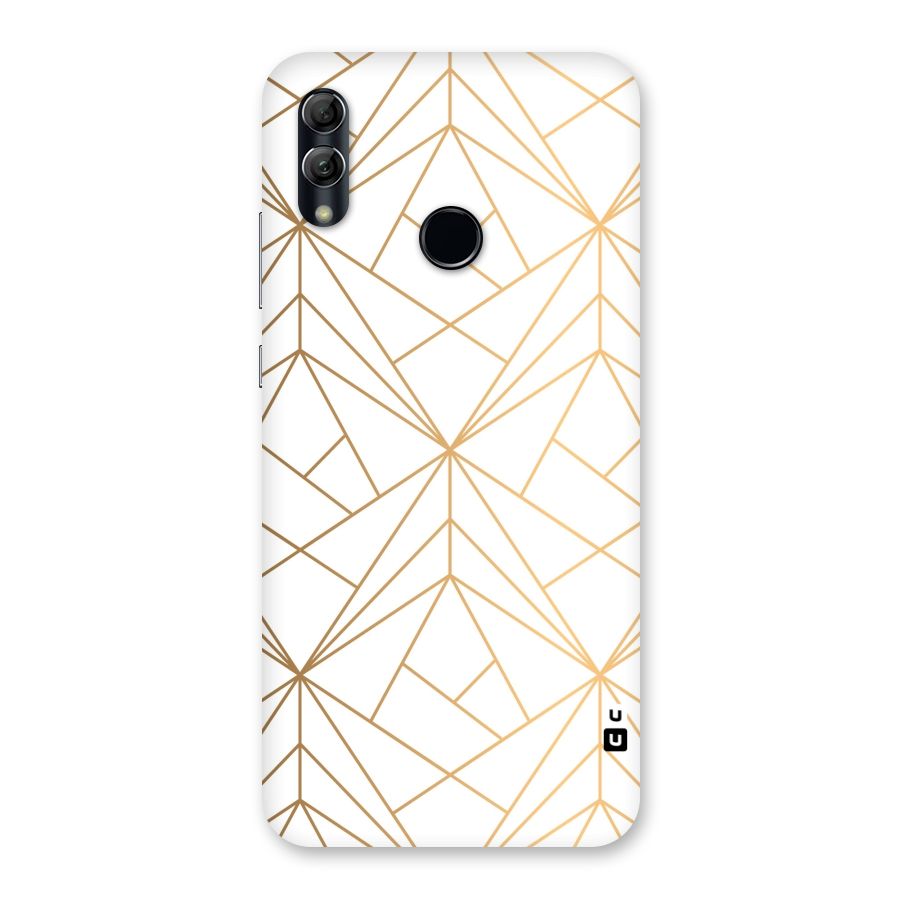 White Golden Zig Zag Back Case for Honor 10 Lite