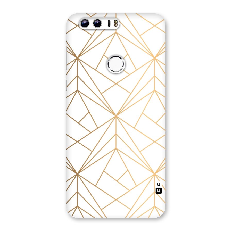 White Golden Zig Zag Back Case for Honor 8