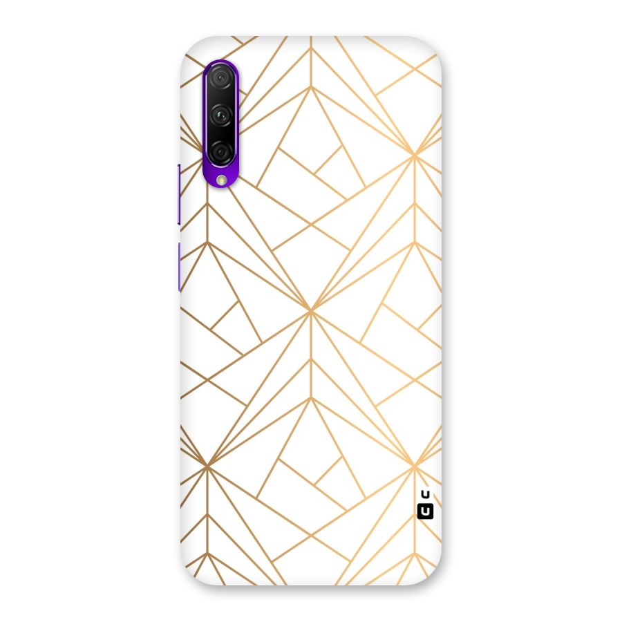 White Golden Zig Zag Back Case for Honor 9X Pro