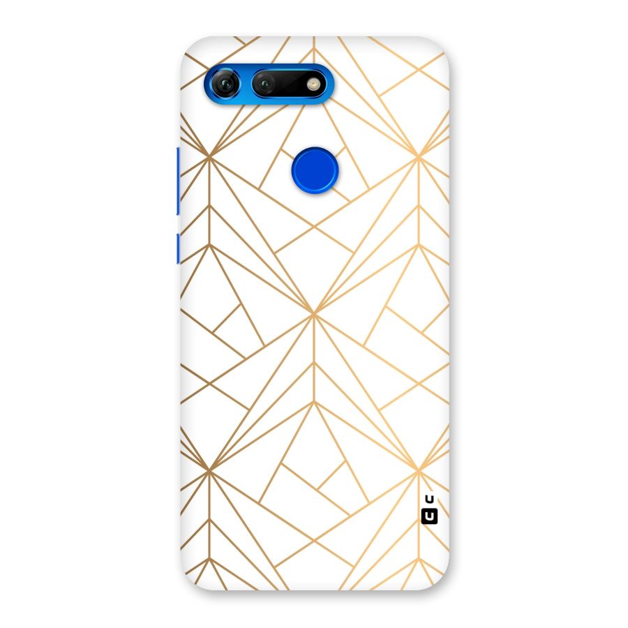 White Golden Zig Zag Back Case for Honor View 20