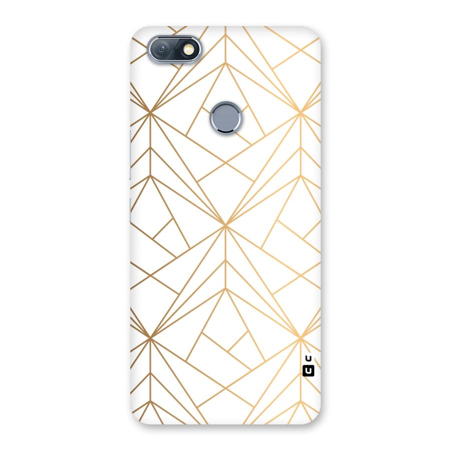 White Golden Zig Zag Back Case for Infinix Note 5