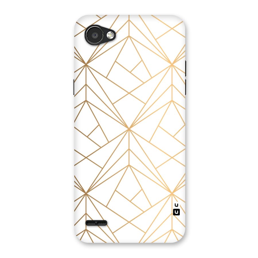 White Golden Zig Zag Back Case for LG Q6