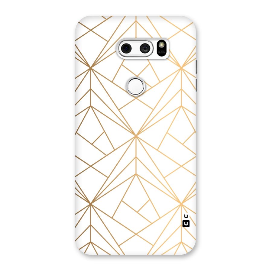 White Golden Zig Zag Back Case for LG V30