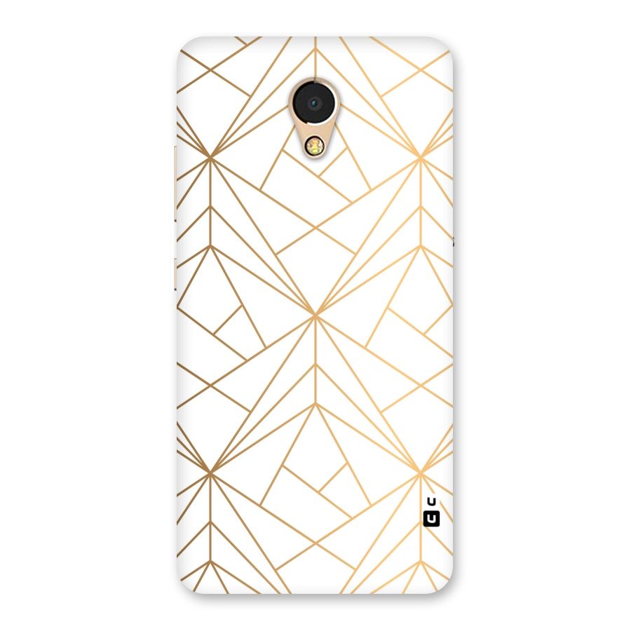 White Golden Zig Zag Back Case for Lenovo P2