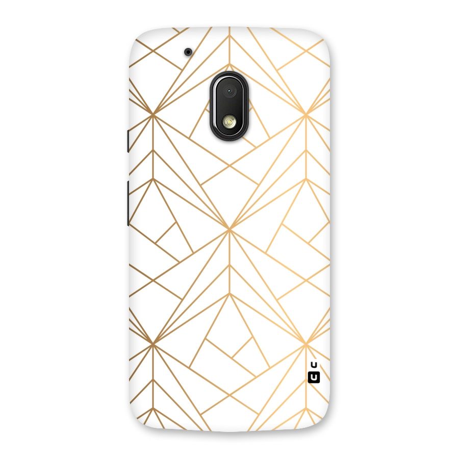 White Golden Zig Zag Back Case for Moto G4 Play