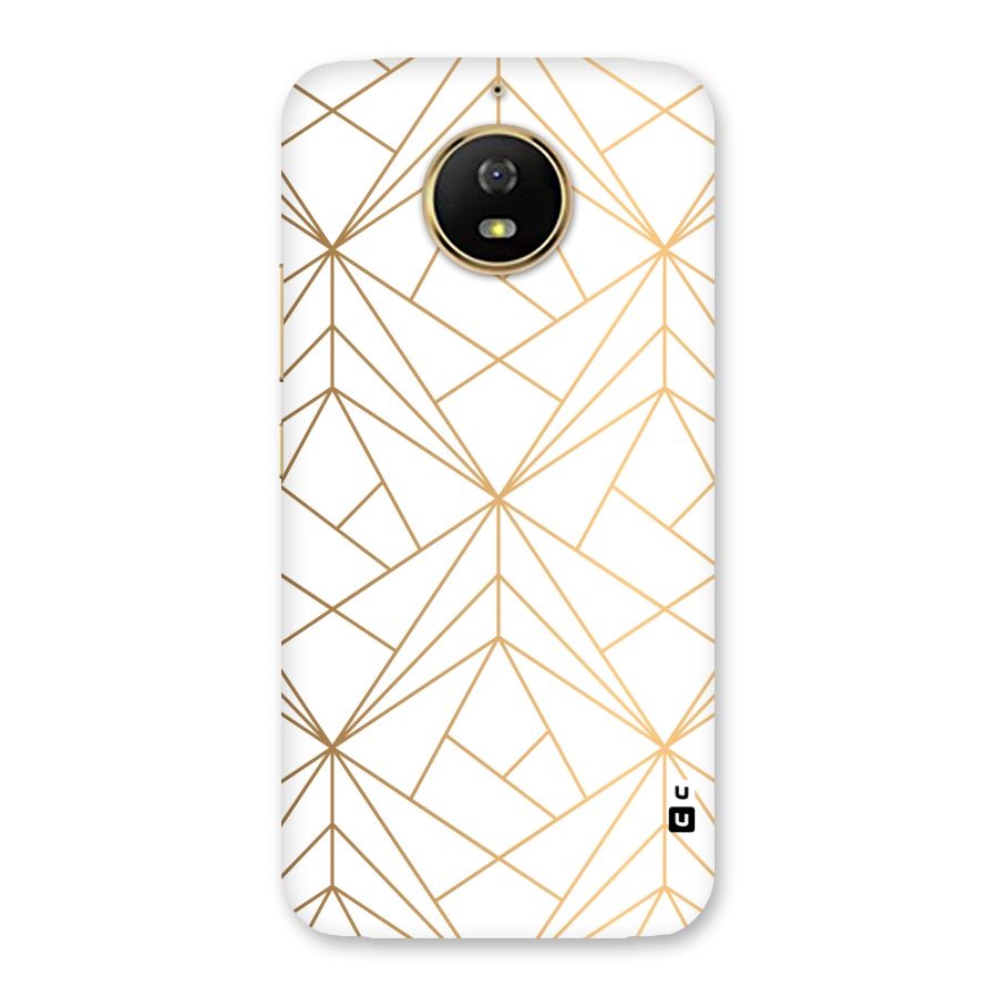 White Golden Zig Zag Back Case for Moto G5s