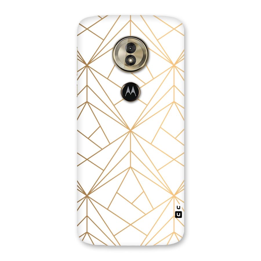 White Golden Zig Zag Back Case for Moto G6 Play