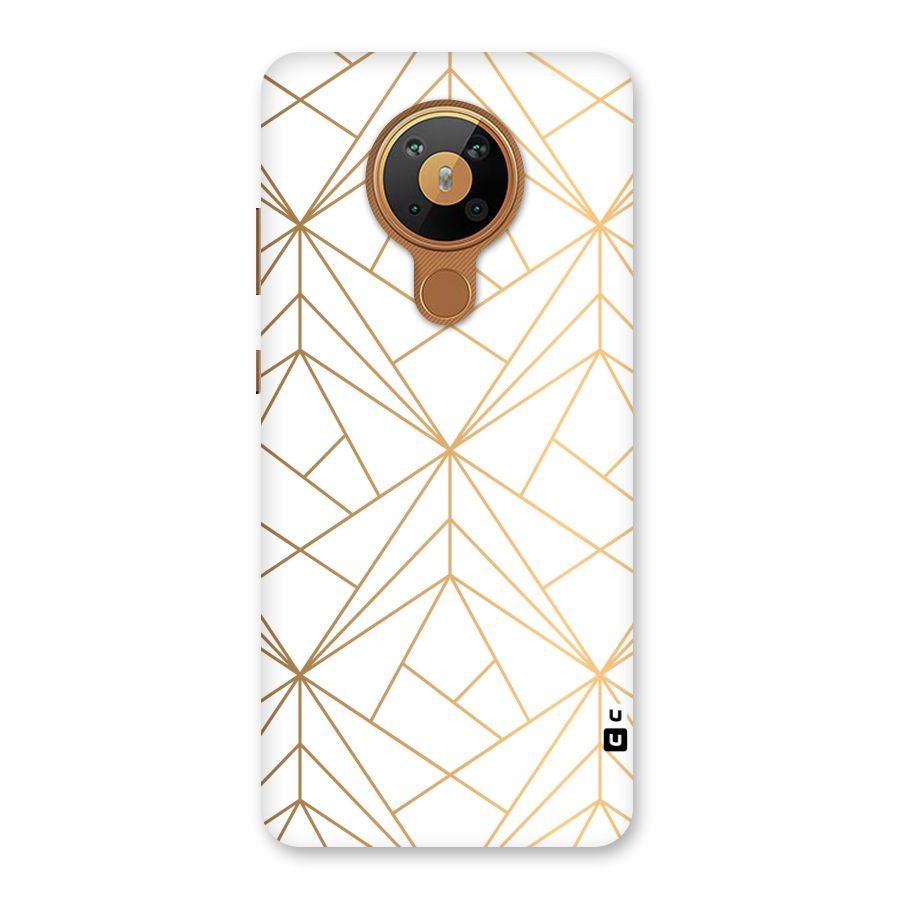 White Golden Zig Zag Back Case for Nokia 5.3