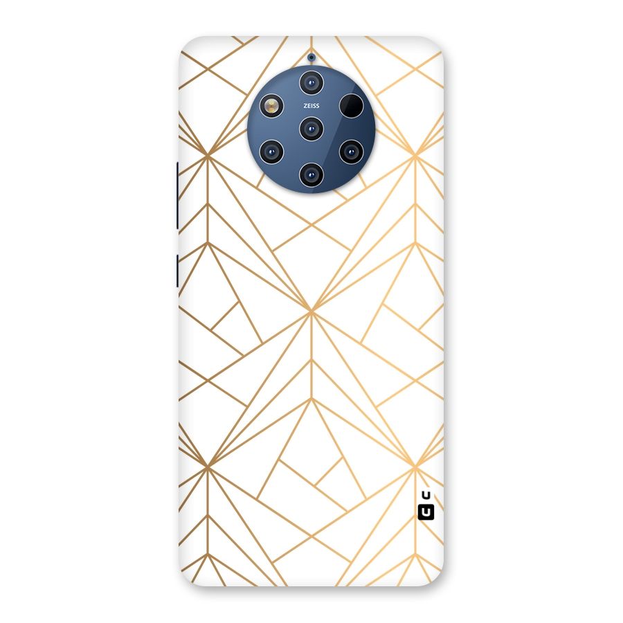 White Golden Zig Zag Back Case for Nokia 9 PureView