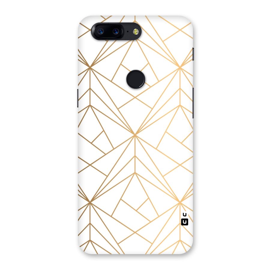 White Golden Zig Zag Back Case for OnePlus 5T