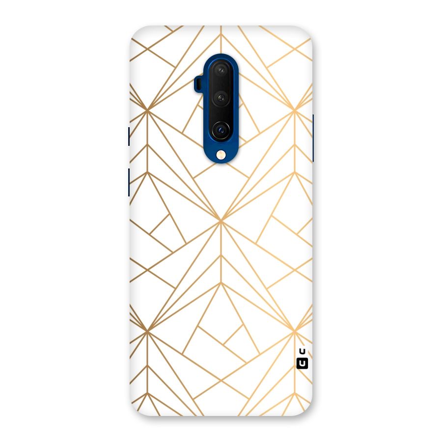 White Golden Zig Zag Back Case for OnePlus 7T Pro