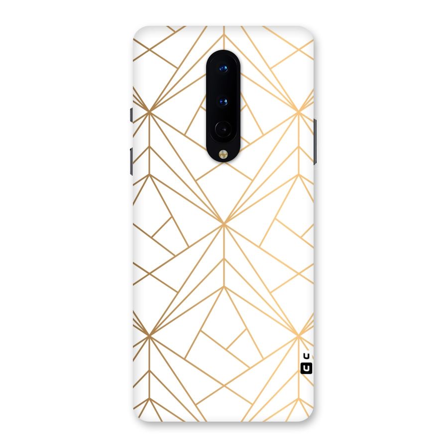 White Golden Zig Zag Back Case for OnePlus 8