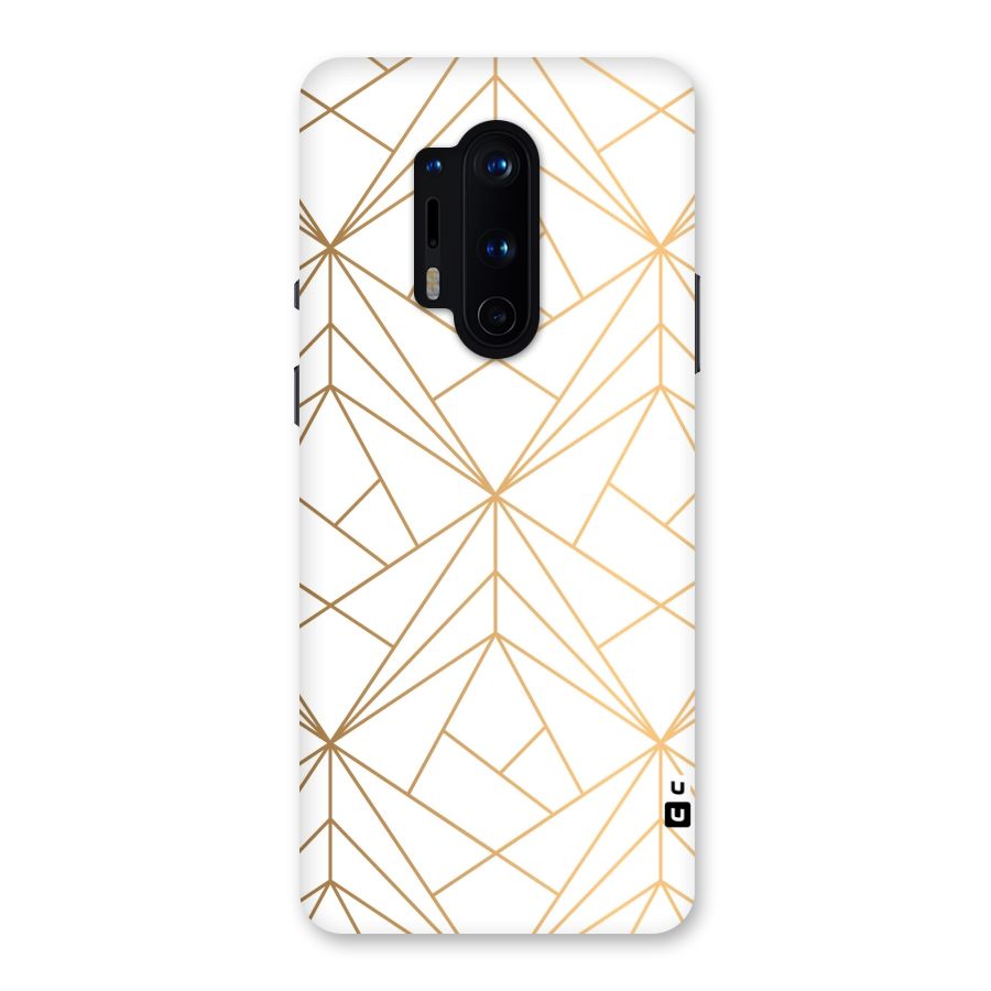 White Golden Zig Zag Back Case for OnePlus 8 Pro