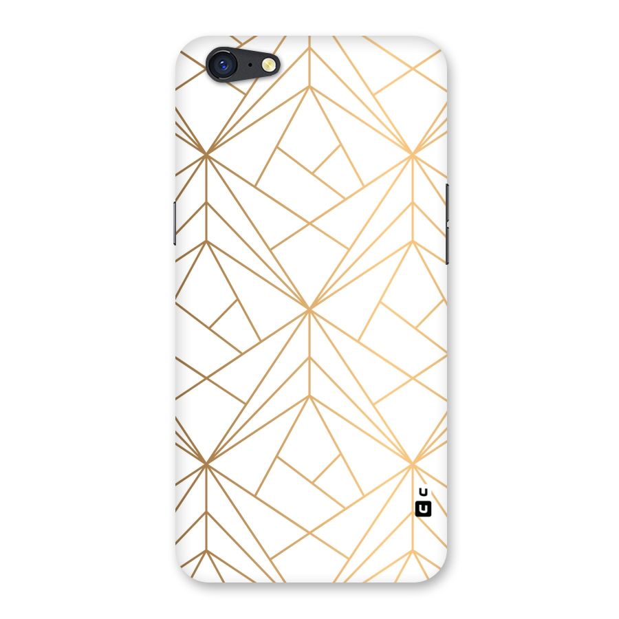 White Golden Zig Zag Back Case for Oppo A71