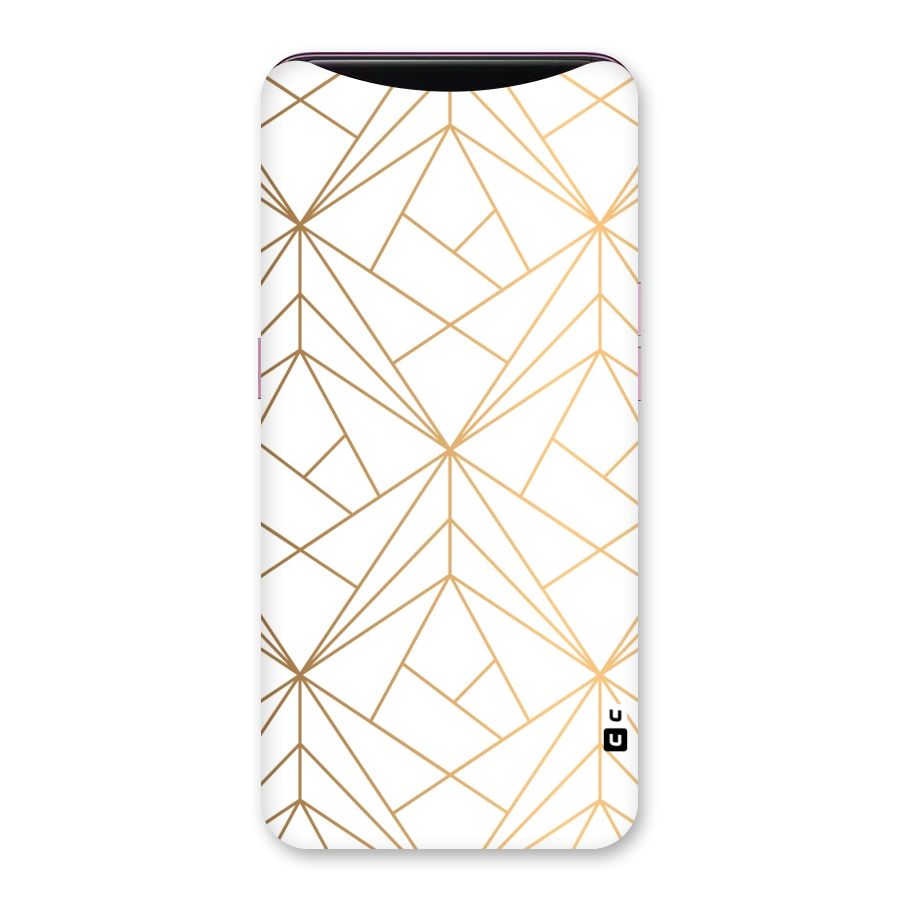 White Golden Zig Zag Back Case for Oppo Find X
