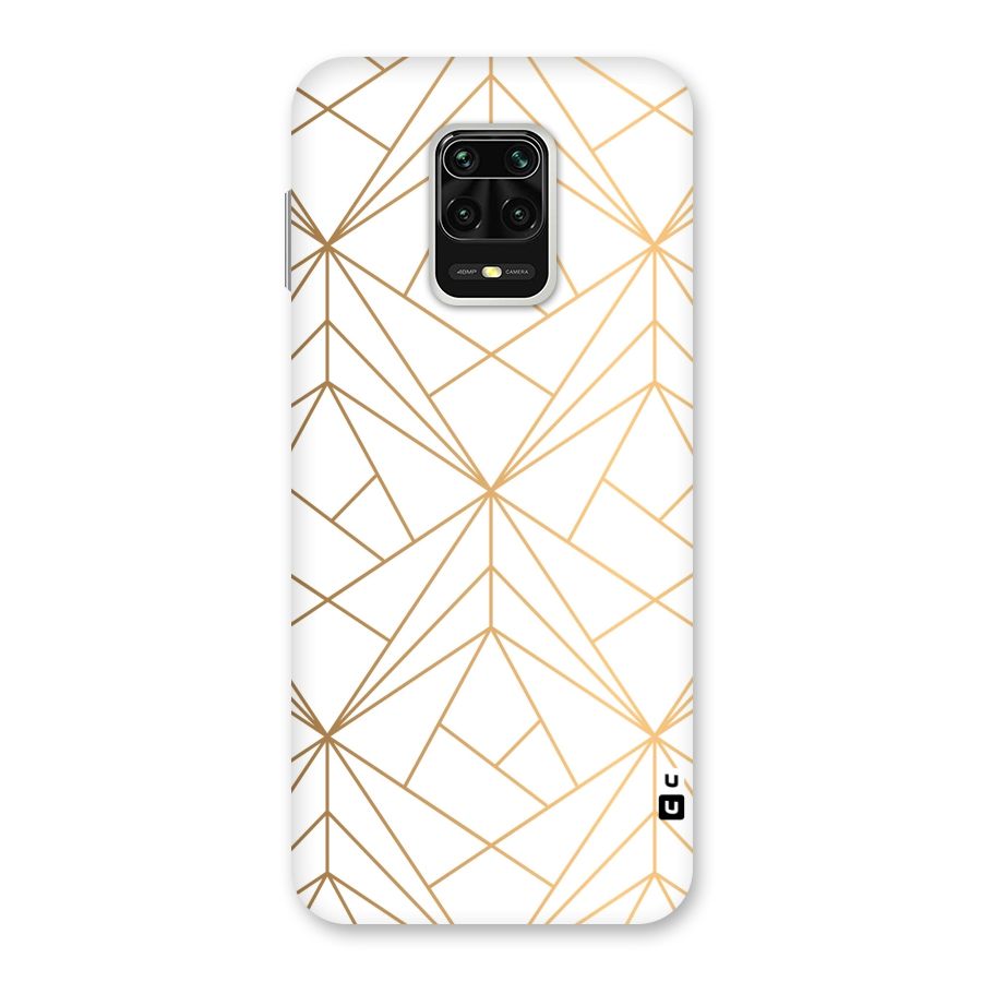 White Golden Zig Zag Back Case for Poco M2 Pro