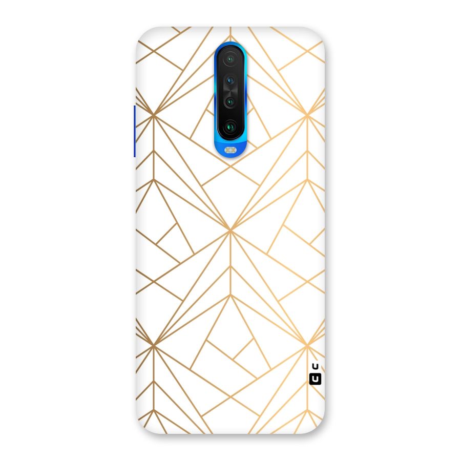 White Golden Zig Zag Back Case for Poco X2