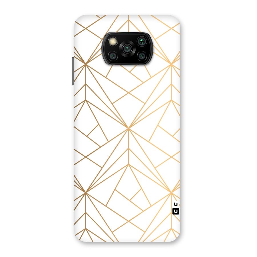 White Golden Zig Zag Back Case for Poco X3