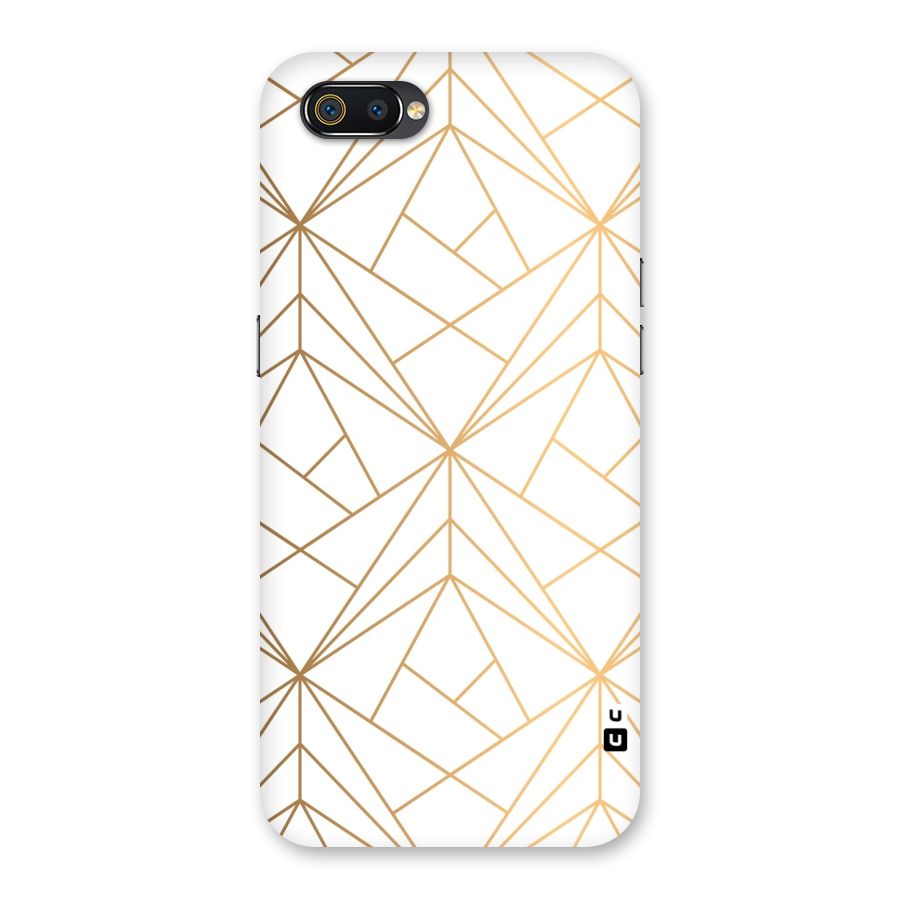 White Golden Zig Zag Back Case for Realme C2