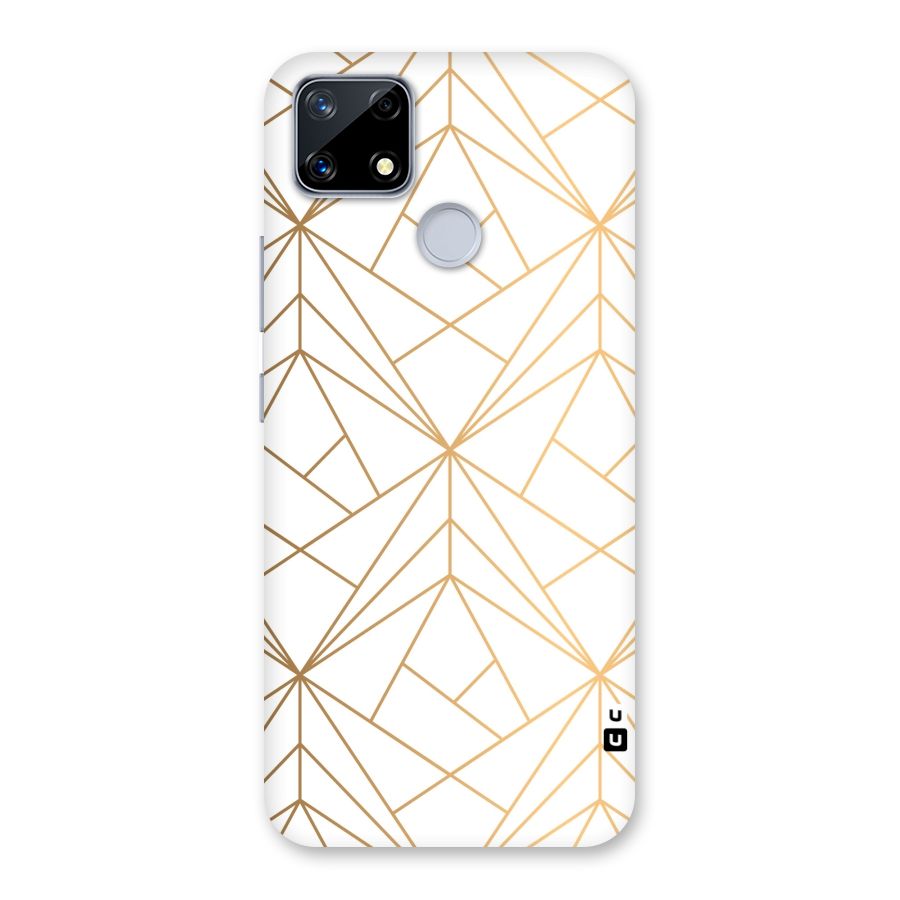 White Golden Zig Zag Back Case for Realme Narzo 20
