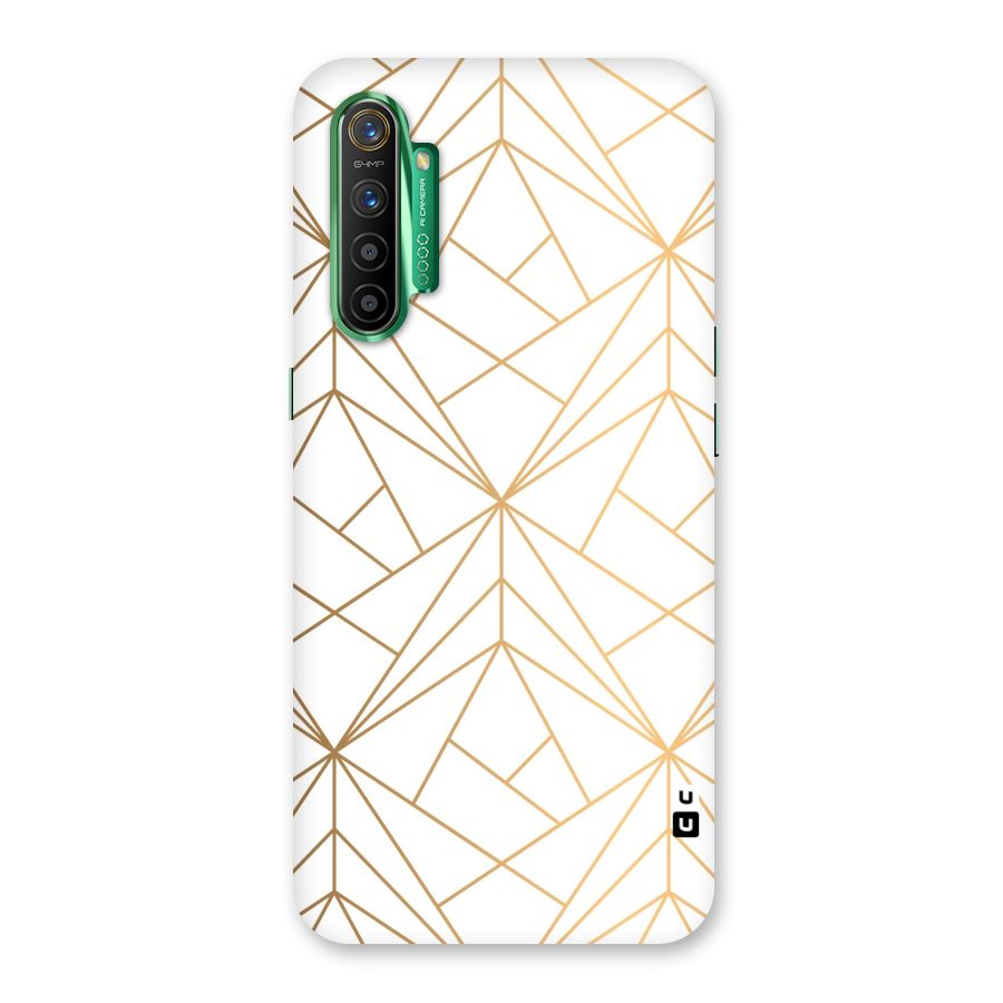 White Golden Zig Zag Back Case for Realme X2