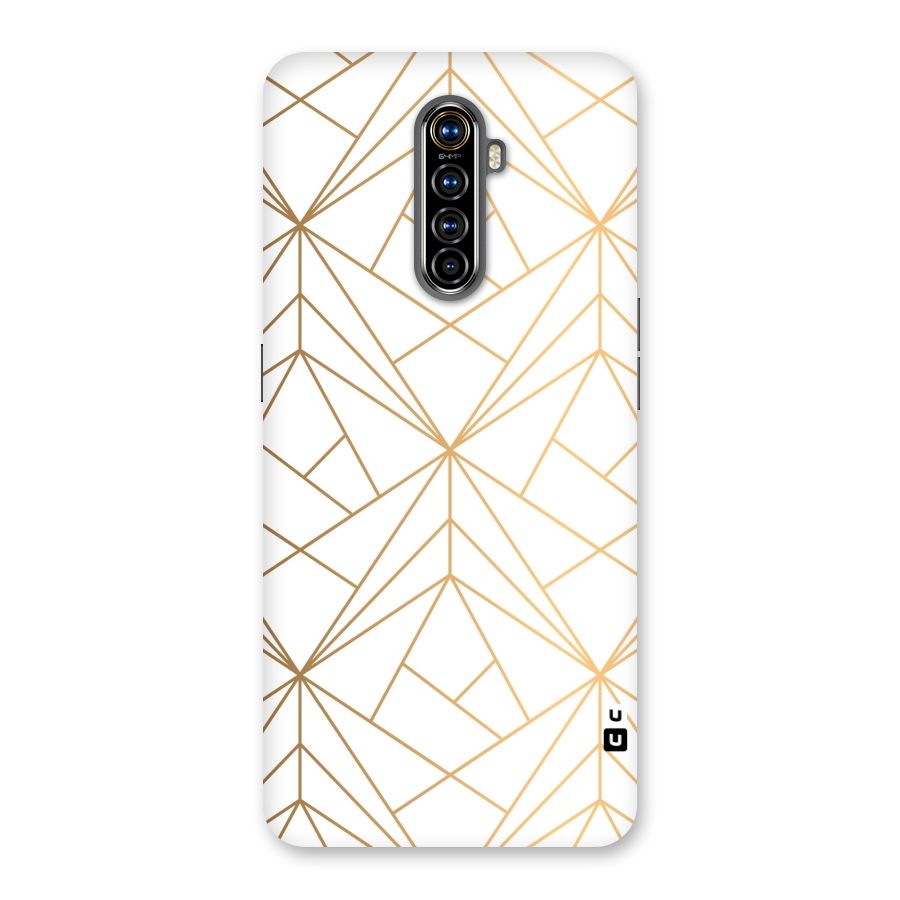 White Golden Zig Zag Back Case for Realme X2 Pro