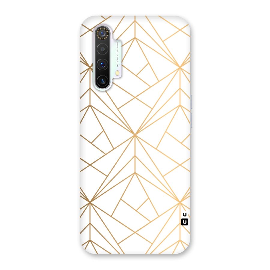 White Golden Zig Zag Back Case for Realme X3