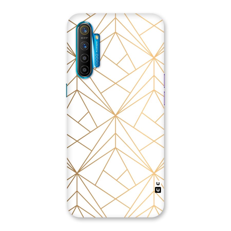 White Golden Zig Zag Back Case for Realme XT