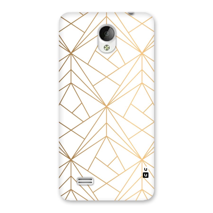 White Golden Zig Zag Back Case for Vivo Y21
