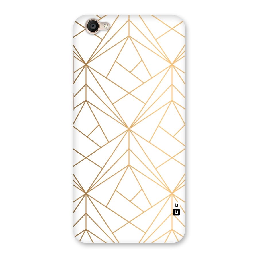 White Golden Zig Zag Back Case for Vivo Y55s