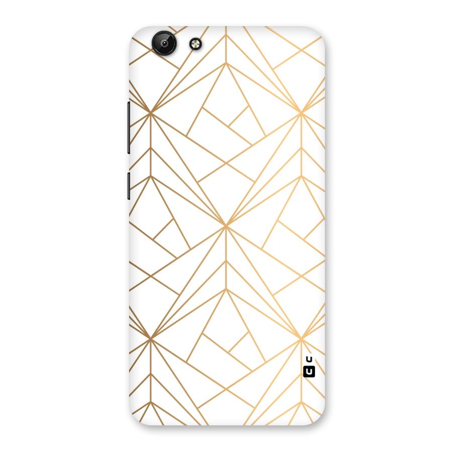 White Golden Zig Zag Back Case for Vivo Y69