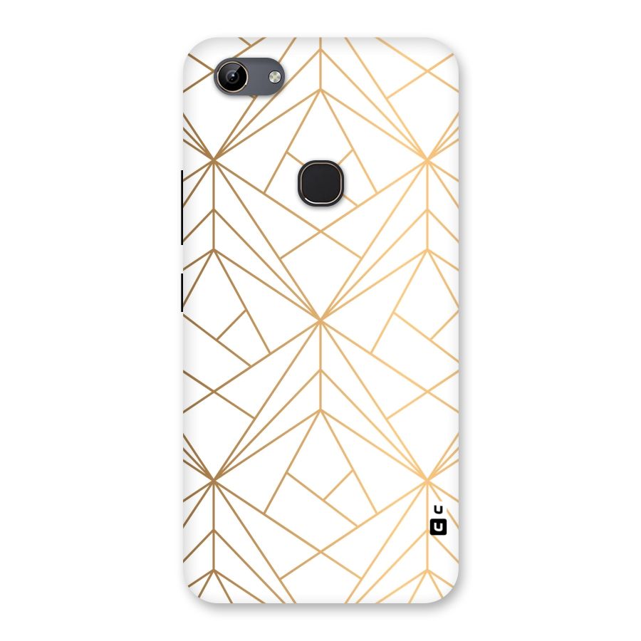 White Golden Zig Zag Back Case for Vivo Y81