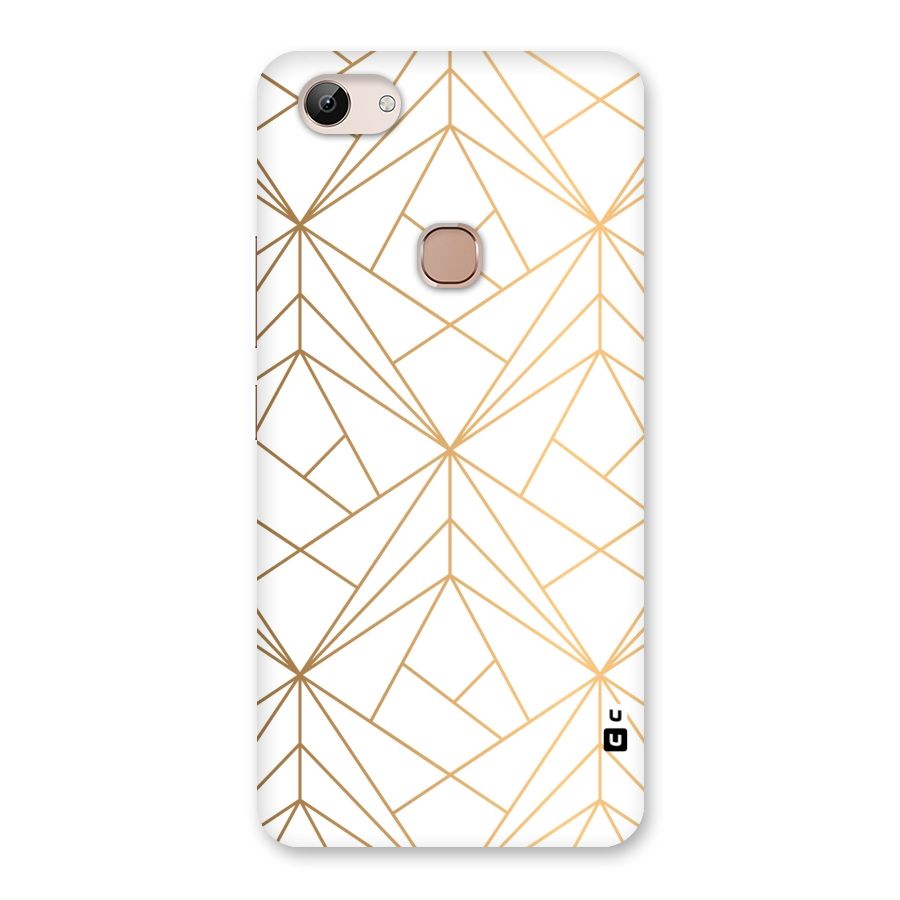 White Golden Zig Zag Back Case for Vivo Y83