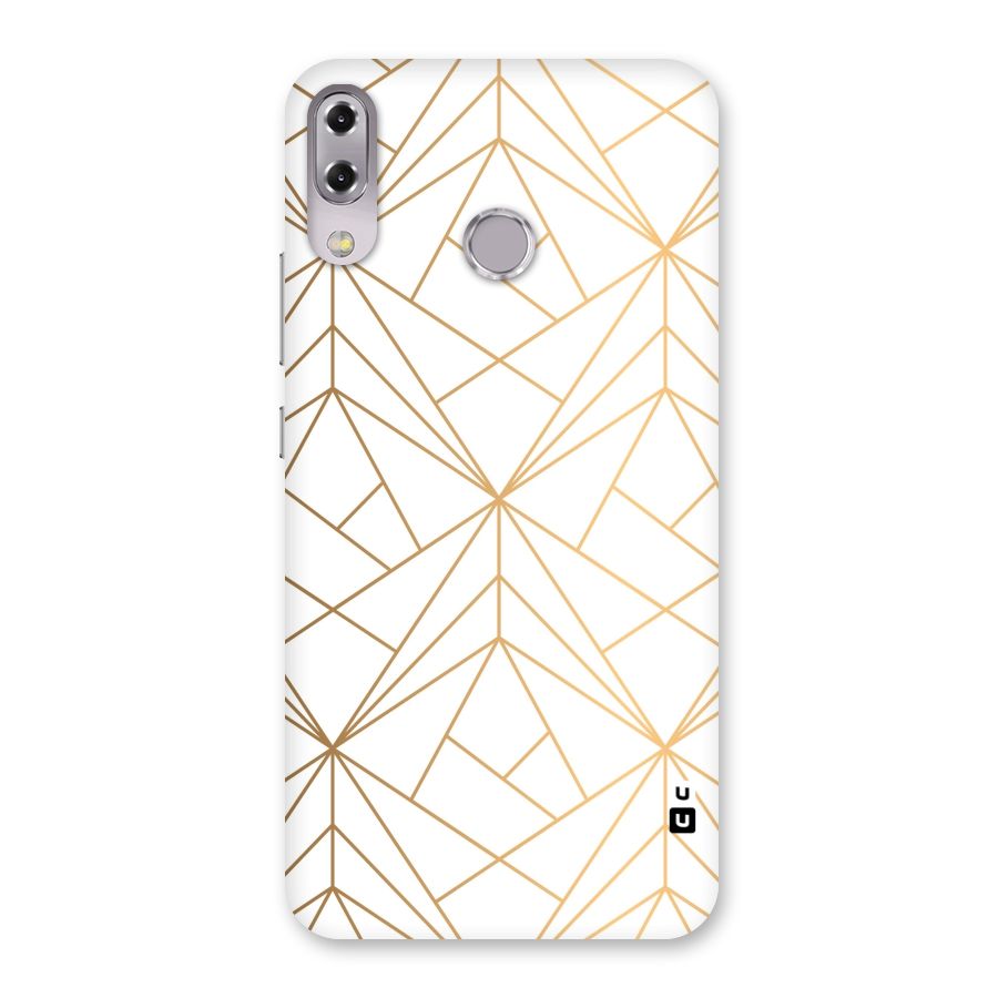 White Golden Zig Zag Back Case for Zenfone 5Z