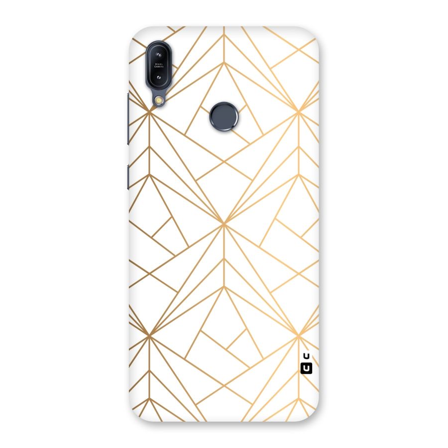 White Golden Zig Zag Back Case for Zenfone Max M2
