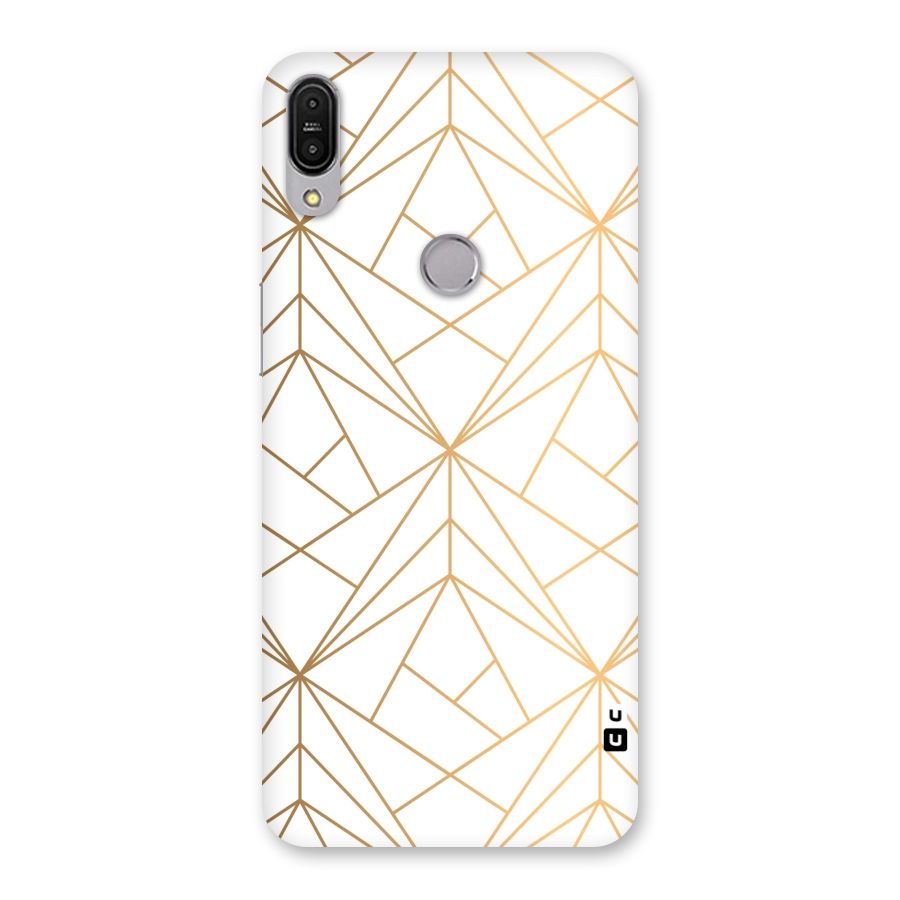 White Golden Zig Zag Back Case for Zenfone Max Pro M1
