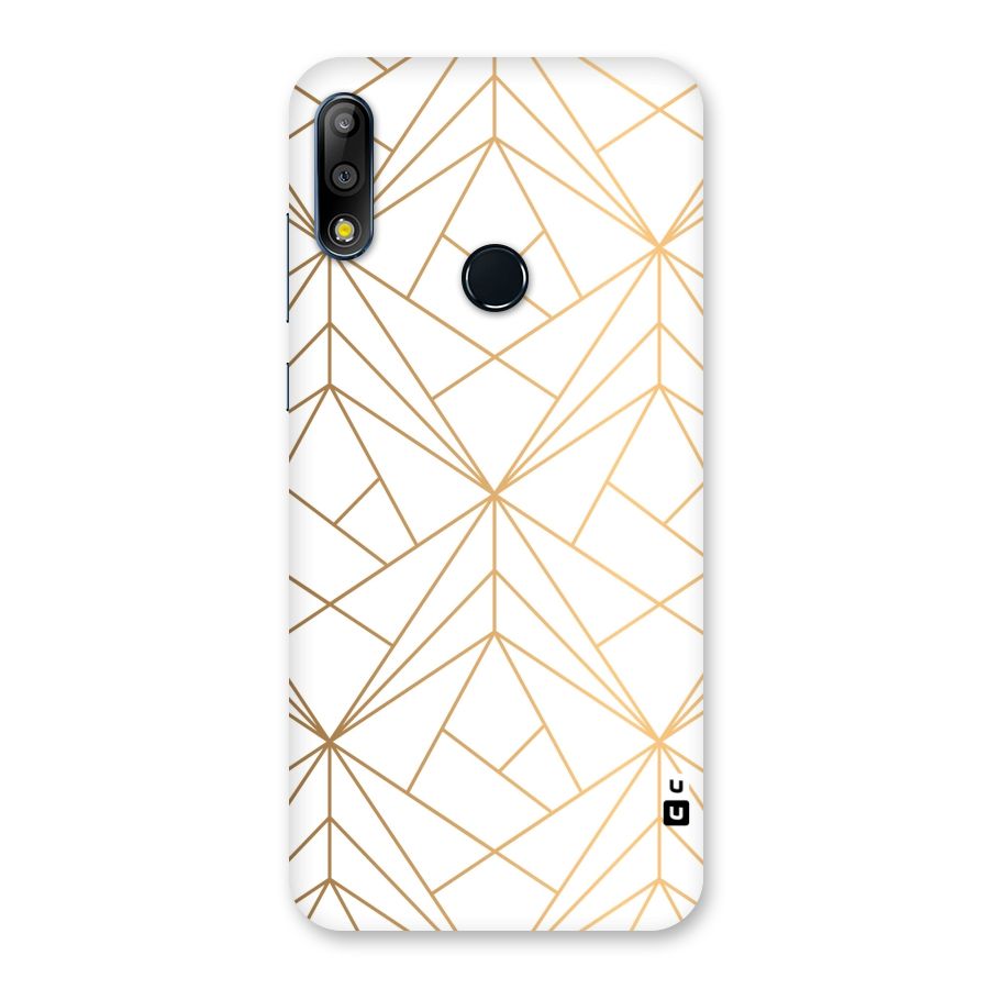 White Golden Zig Zag Back Case for Zenfone Max Pro M2
