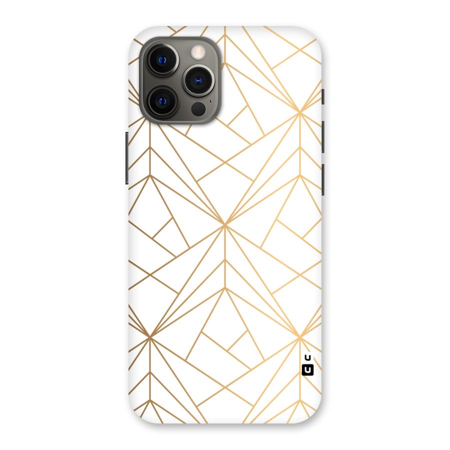 White Golden Zig Zag Back Case for iPhone 12 Pro Max