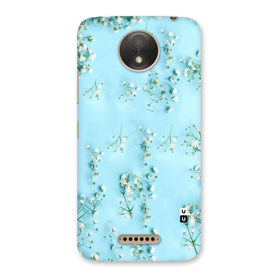 White Lily Design Back Case for Moto C Plus