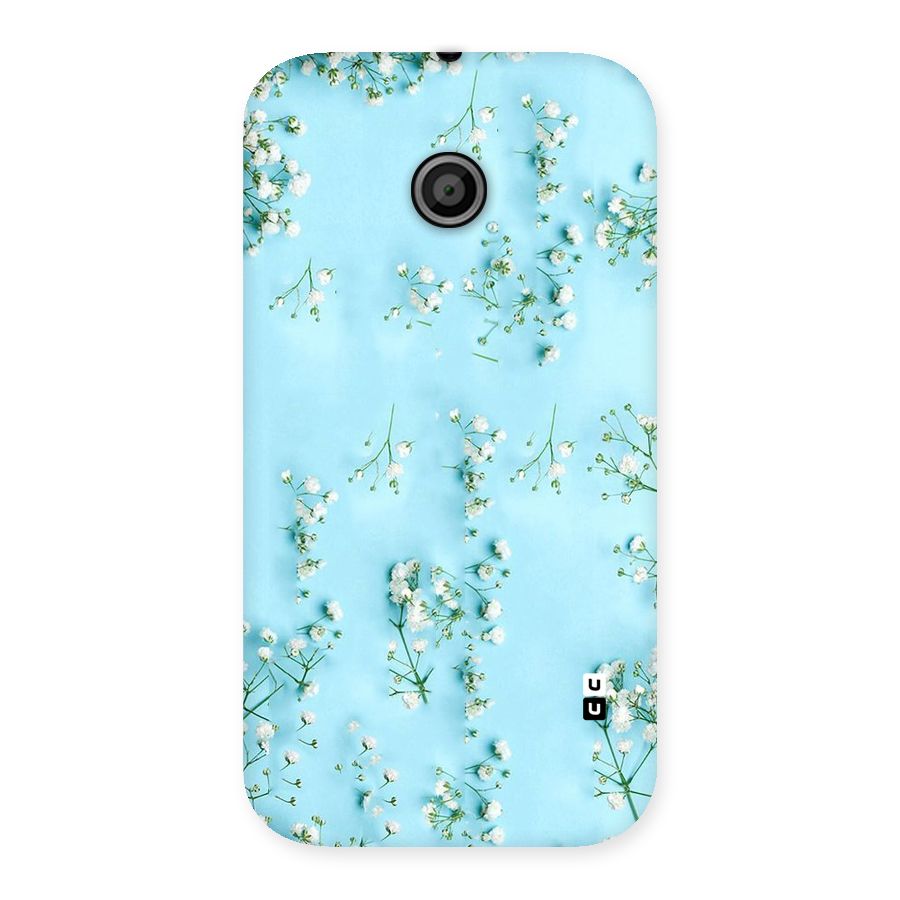 White Lily Design Back Case for Moto E