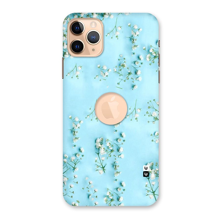 White Lily Design Back Case for iPhone 11 Pro Max Logo Cut