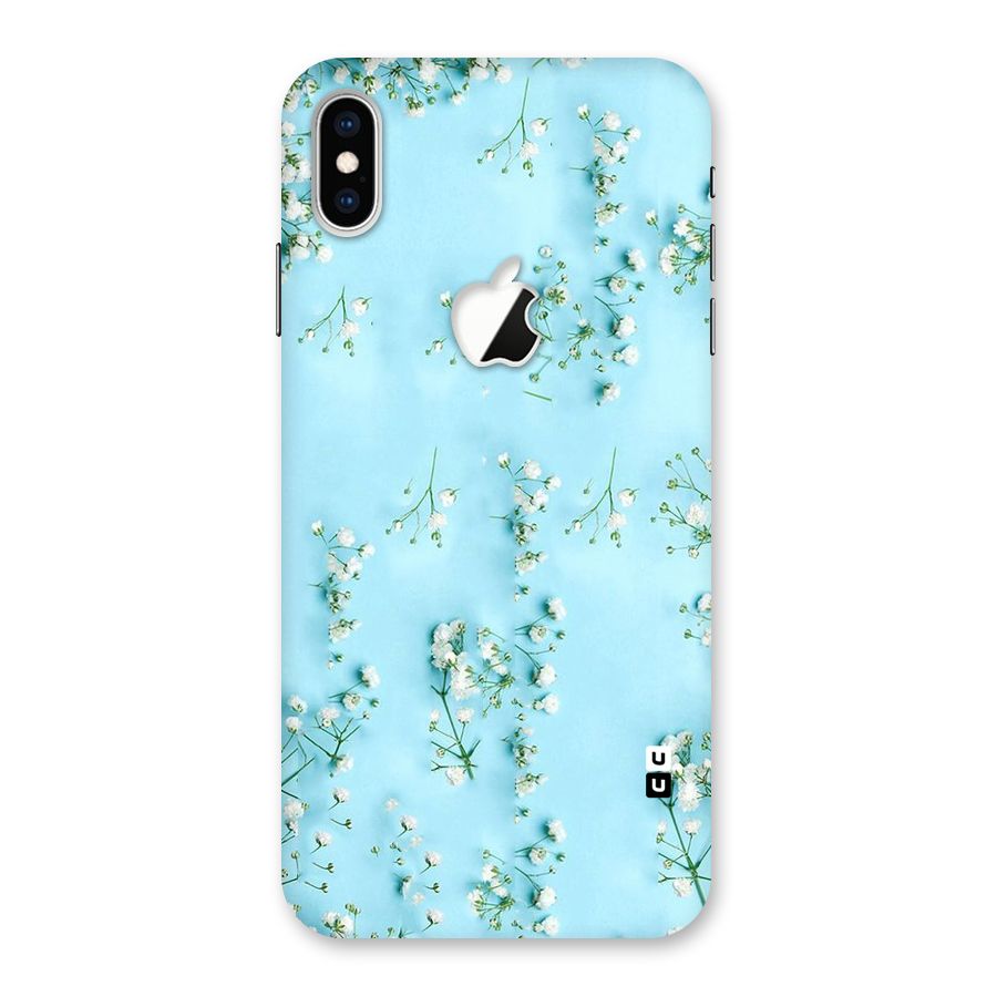 White Lily Design Back Case for iPhone XS Max Apple Cut