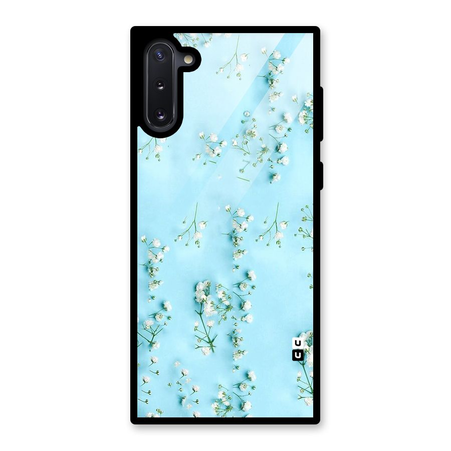 White Lily Design Glass Back Case for Galaxy Note 10