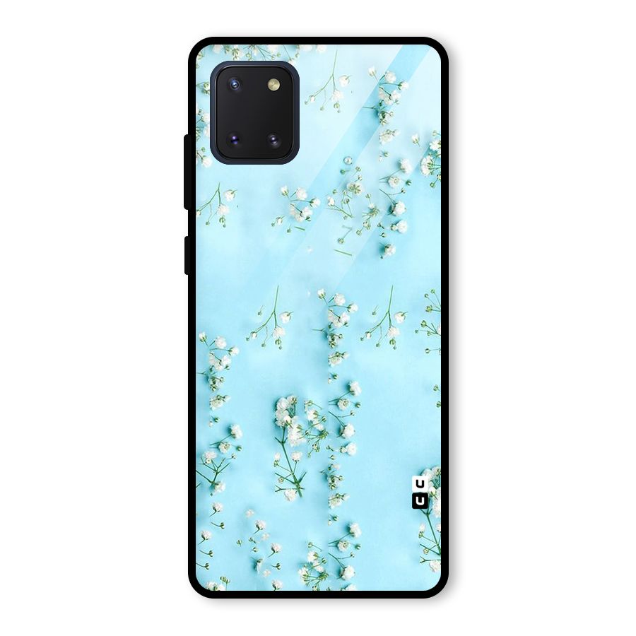 White Lily Design Glass Back Case for Galaxy Note 10 Lite
