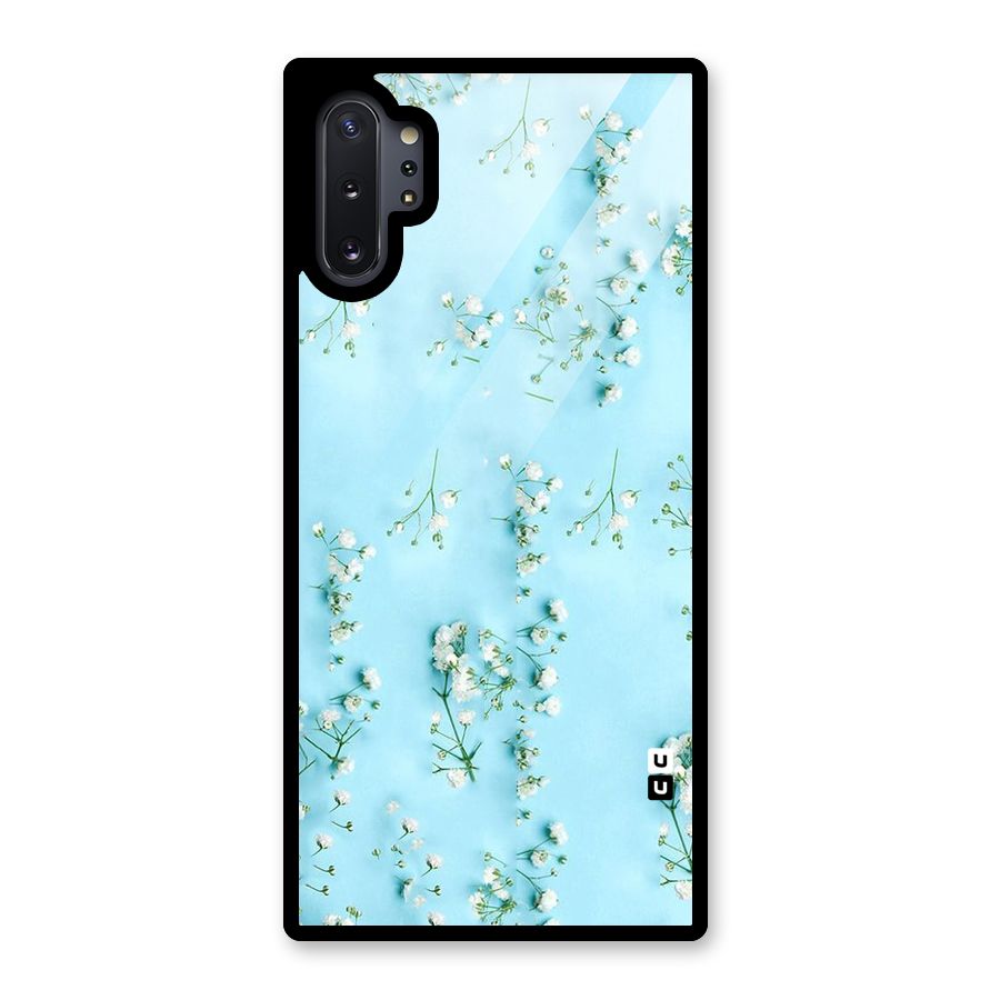 White Lily Design Glass Back Case for Galaxy Note 10 Plus