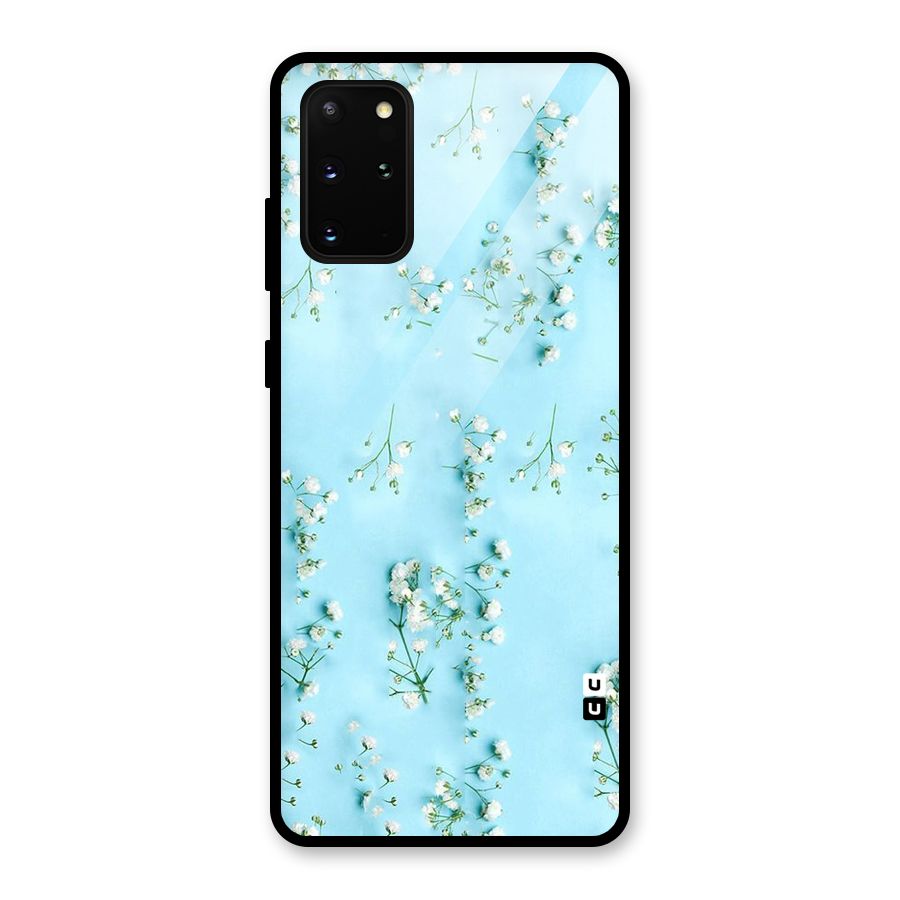 White Lily Design Glass Back Case for Galaxy S20 Plus