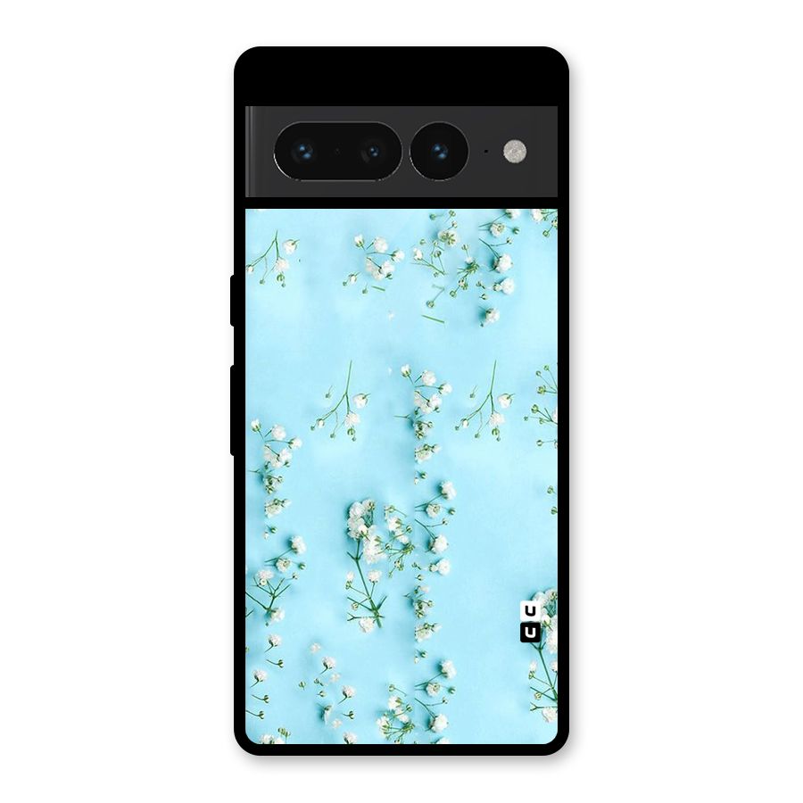 White Lily Design Glass Back Case for Google Pixel 7 Pro