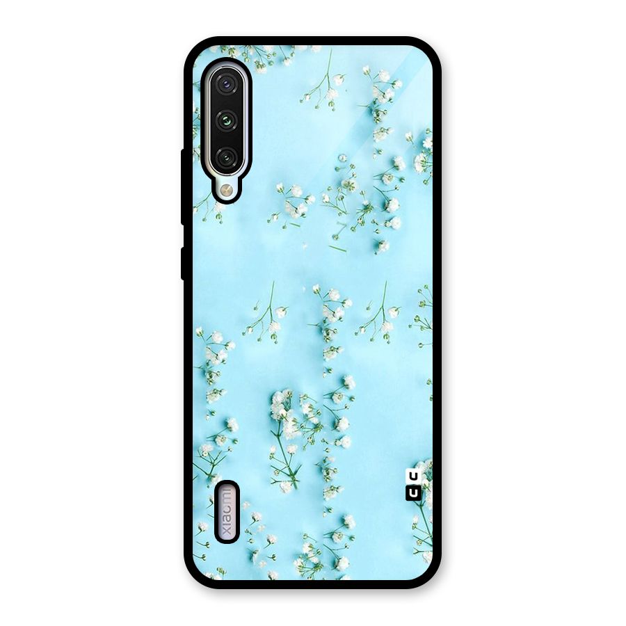 White Lily Design Glass Back Case for Mi A3